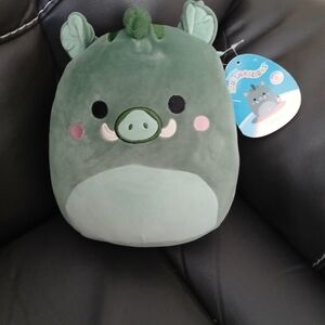 Squishmallows NWT RARE Tonya Green Warthog Plush Toy Special Edition!